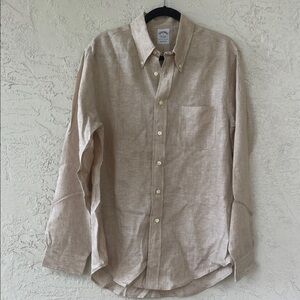 Brooks Brothers Light Tan Casual Button-Down Shirt